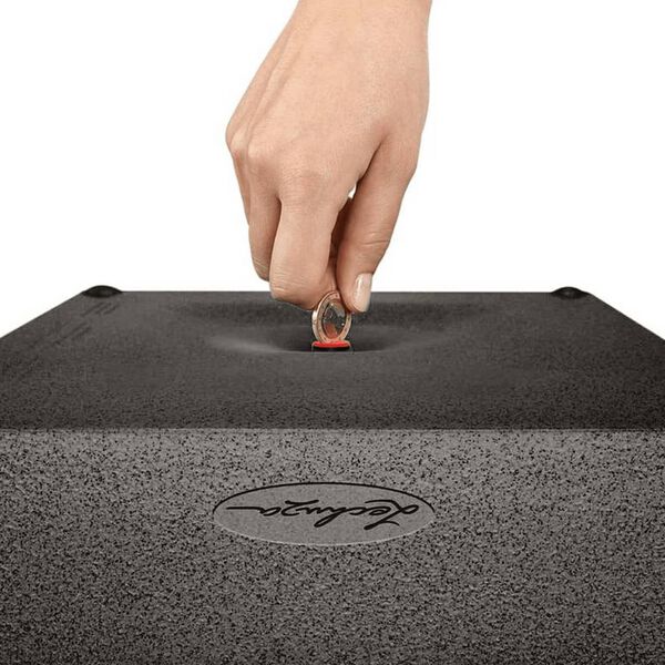 LECHUZA Lovelis CANTO Stone 40 High ALL-IN-ONE, grafito juodos spalvos