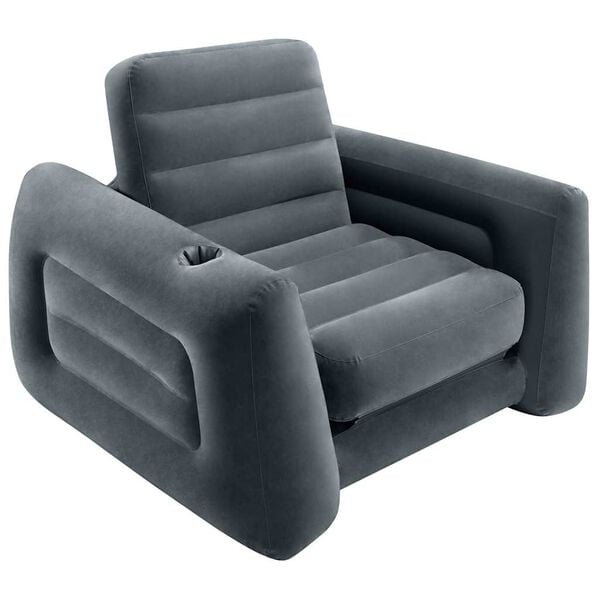 Intex Išskleidžiama sofa, tamsiai pilkos spalvos, 117x224x66cm