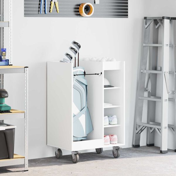 vidaXL Golfo spinta su ratu Paprastas Balta 65 x 45 x 98 cm