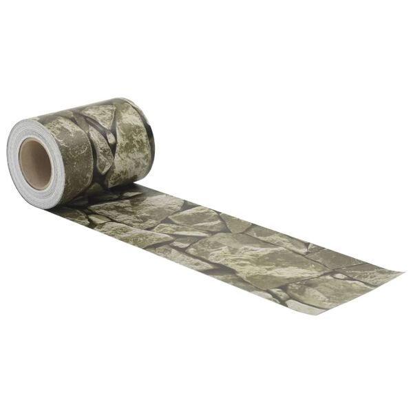 vidaXL Sodo pertvaros, 4vnt., pilkos, 35x0,19m, PVC, akmens imitacija