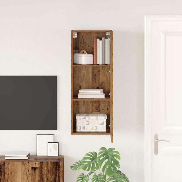 vidaXL TV sieninė spintelė Senovinis medis 40,5 x 30 x 102 cm