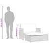 vidaXL Sodo poilsio baldų komplektas su pag., 2d., juod. sp., polir.