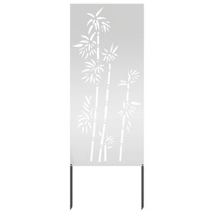 vidaXL Sodo privatumo ekranas Gėlių Sidabro 50 x 140 cm