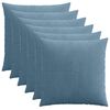 vidaXL Pagalvėlės užvalkalas 6 pcs ALMELO Mėlyna 65 x 65 cm mančester