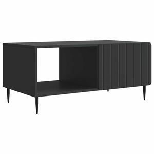 vidaXL Kavos staliukas Juoda 90 x 50 x 40 cm Apdirbta mediena