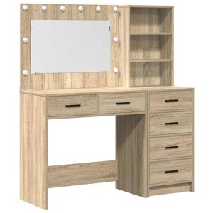 vidaXL Makiažo stalas 2 vnt. Ruda 78.5 x 41 x 135 cm Apdirbta mediena