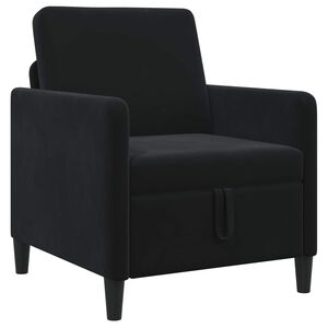 vidaXL Sofa su saugojimo vieta Juoda 72 x 78 x 87 cm Poliesteris