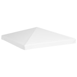 vidaXL Vir&scaron;utinis pavėsinės uždangalas, baltos spalvos, 3x3m, 270 g/m&sup2;