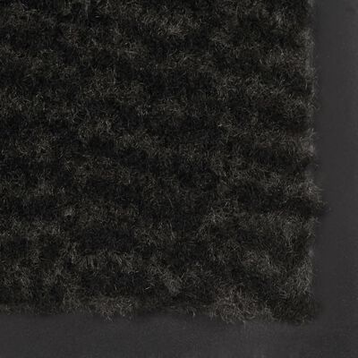 vidaXL Durų kilimėlis, kvadratinis, dygsniuotas, 60x90cm, juodas