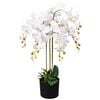 vidaXL Dirbtinė orchidėja su vazonu, 75 cm, balta