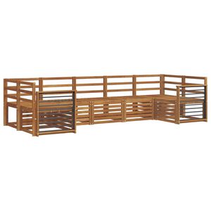 vidaXL Sekcijos sofų komplektas 7 pcs Natūrali