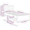 vidaXL Lovos rėmas su stalčių Balta 90 x 200 cm Inžinerinė mediena