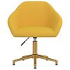 vidaXL Pasukamos valgomojo kėdės, 2vnt., geltonos spalvos, aksomas
