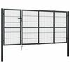 vidaXL Sodo vartai su stulpais, plieniniai, 350x120 cm, antracito spalvos