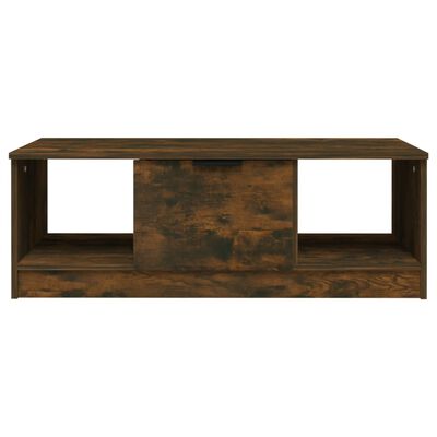 vidaXL Kavos staliukas, dūminio ąžuolo, 102x50x36cm, apdirbta mediena