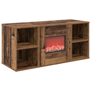 vidaXL Elektrinis židinys Sendintos medienos 100 x 37 x 45,5 cm