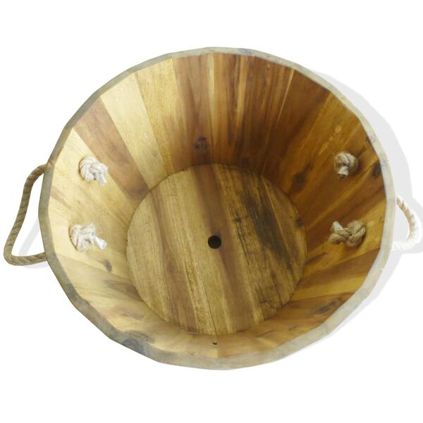 vidaXL Sodo vazonas, 3 dalys, akacijos mediena, auk&scaron;tas