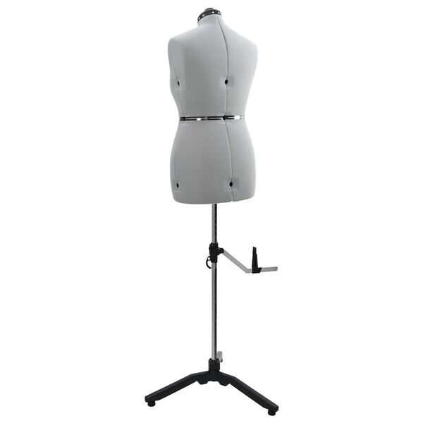 vidaXL Reguliuojama suknių forma moterims Pilka m Aksomas