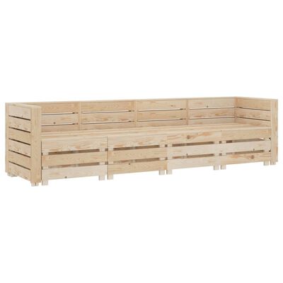 vidaXL Keturvietė sodo sofa iš palečių, mediena (2x49342+2x49343)