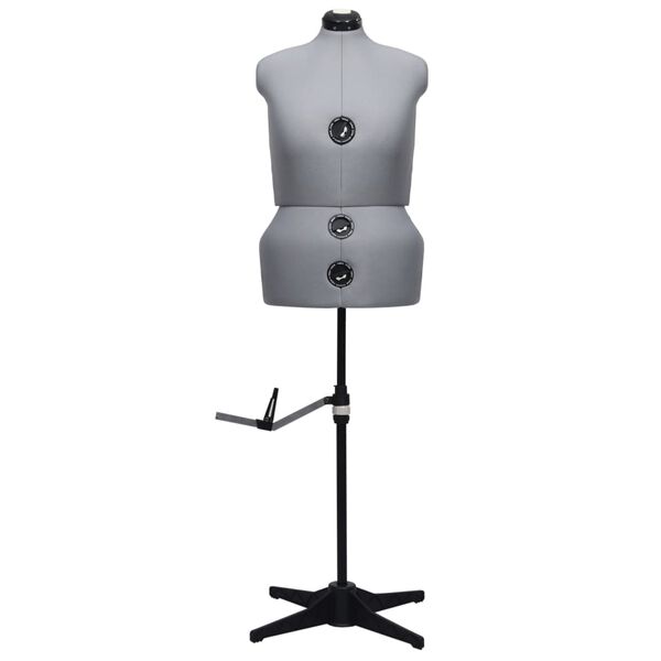vidaXL Reguliuojamas manekenas, pilkas, moteriškas, L/44-50 dydžio
