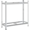 vidaXL 2 sluoksnių padangų lentyna sidabrinė 110x40x109 cm plienas