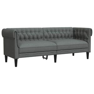 vidaXL Sofa Tamsiai pilka 201,5 x 74,5 x 74,5 cm Poliesteris