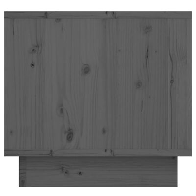 vidaXL Naktinė spintelė, pilka, 35x34x32cm, pušies medienos masyvas