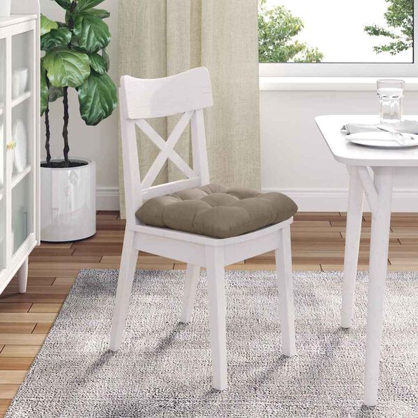 vidaXL Sėdynių pagalvėlės 4 pcs Taupe 40 x 40 cm Mikropluošto audinys