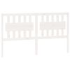 vidaXL Lovos galvūgalis, baltas, 165,5x4x100cm, pu&scaron;ies masyvas
