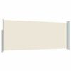 vidaXL I&scaron;traukiama &scaron;oninė pertvara, kreminės spalvos, 120x300cm