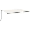 vidaXL Automatinė markizė su LED/vėjo jutikliu, kreminė, 500x350cm
