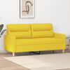 vidaXL Dvivietė sofa, &scaron;viesiai geltonos spalvos, 140cm, audinys