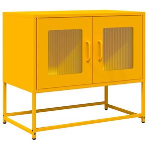 vidaXL televizoriaus spintelė garstyčių geltona 68x39x60,5 cm