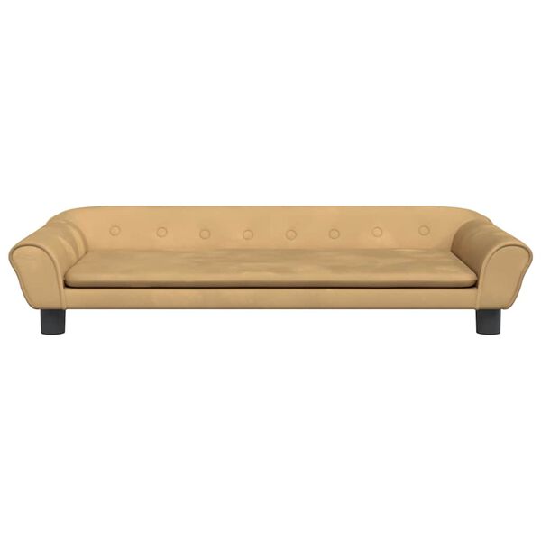 vidaXL Vaikiška sofa, rudos spalvos, 100x50x26cm, aksomas