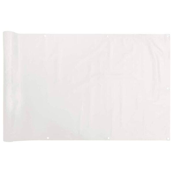 vidaXL Privatumo suteikianti balkono pertvara, balta, 600x120cm, PVC