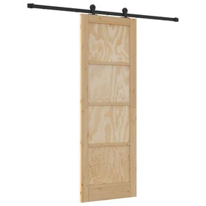 vidaXL Slankios durys Natūrali ir juoda 73,5 x 211 cm
