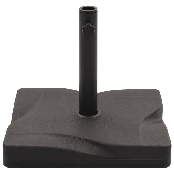 vidaXL Skėčio stovas, juodas, kvadratinis, 20kg