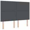 vidaXL Galvūgalis Tamsiai pilka 160 cm Kordūrinis audinys