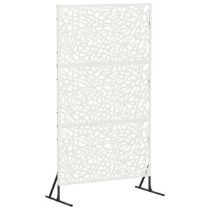 vidaXL Privatumo žaliuzės 100 x 50 x 180 cm Plienas Balta