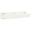 vidaXL Sieninės lentynos, 2vnt., baltos, 50x12x9cm, pušies masyvas