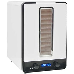 vidaXL Maisto džiovintuvas su 10 padėklų, 550 W, baltas