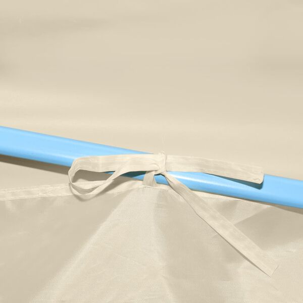 vidaXL Sulankstoma palapinė su 4 sienomis, kreminė, 2x2m, plienas