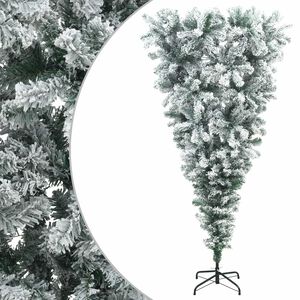 vidaXL Apversta dirbtinė Kalėdų eglutė 120 cm PVC ir Plienas