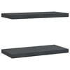 vidaXL Sieninės lentynos, 2vnt., juodos, 50x23,5cm, plienas