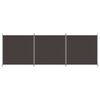 vidaXL Kambario pertvara, 3 dalių, rudos spalvos, 525x180cm, audinys