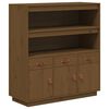 vidaXL Komoda, medaus ruda, 100x40x108,5cm, pu&scaron;ies medienos masyvas