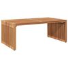 vidaXL Sodo &scaron;oninis stalas Ruda 90 x 50 x 36 cm Kieto teka medžio