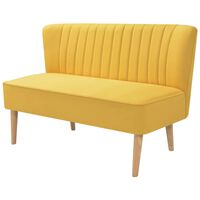 vidaXL Sofa, audinys, 117x55,5x77cm, geltona