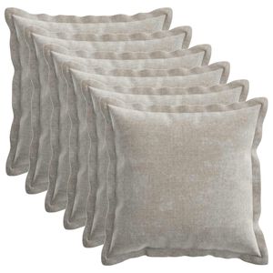 vidaXL Pagalvėlės užvalkalas 6 vnt. HOUTEN &Scaron;viesiai pilka 30 x 30 cm
