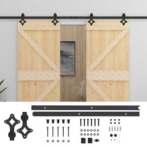 vidaXL Slankios durys 2 vnt. 80 x 210 cm Pu&scaron;ies medienos masyvas